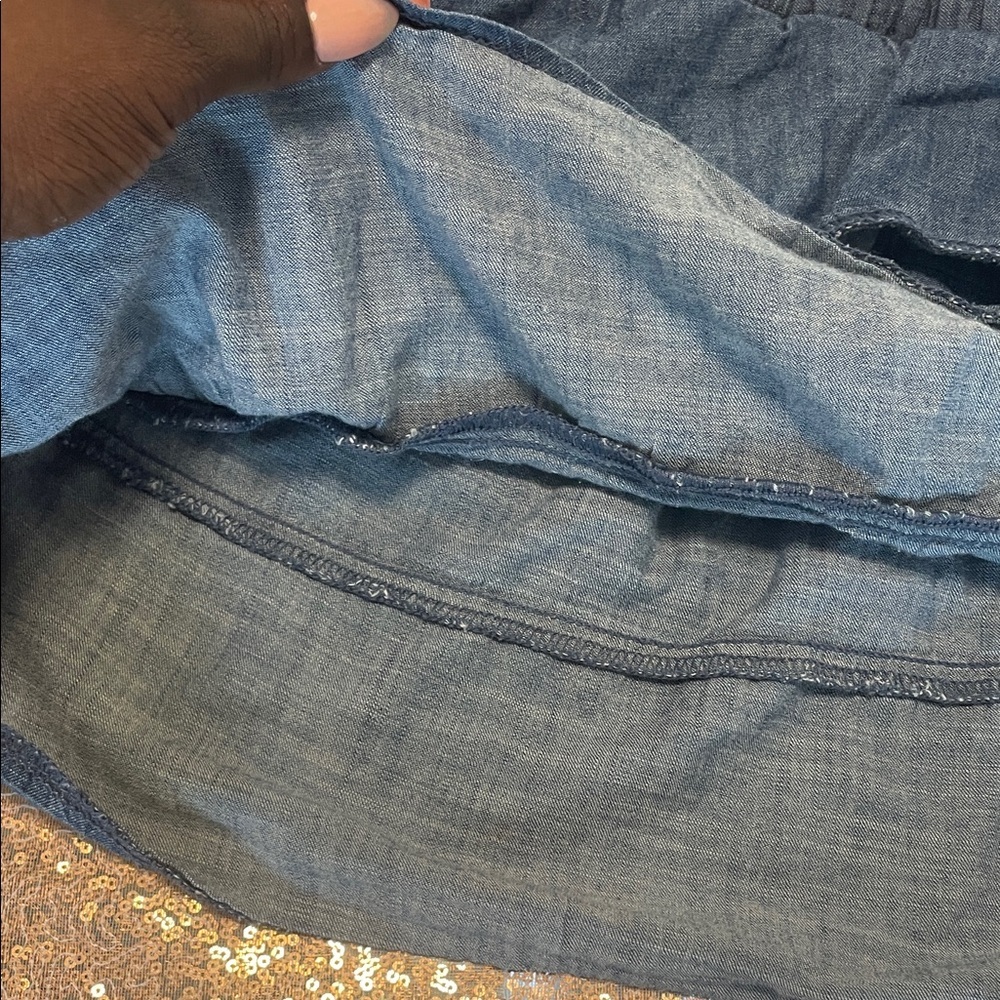 Denim Ruffle Skirt - Picture 4 of 5